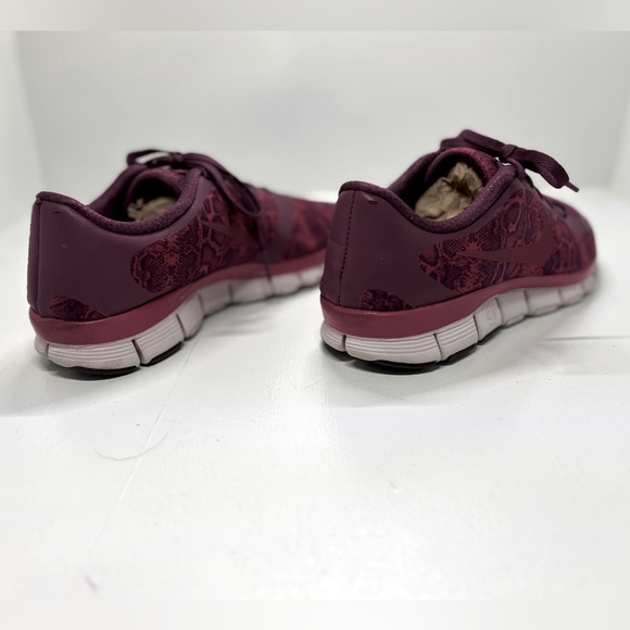 NIke Free 5.0 V4 Mulberry Snakeprint Women's Size 7 Running Shoes - Picture 7 of 9